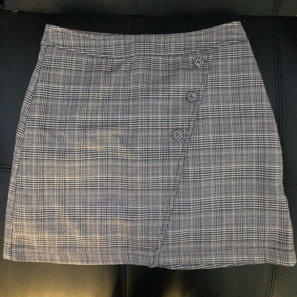 veryJ Plaid Skirt, Gray, Small